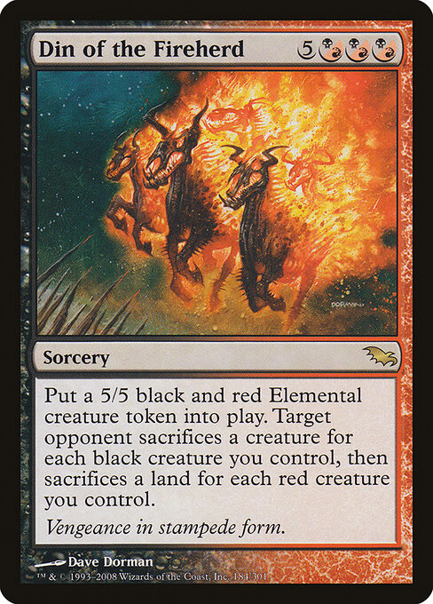 Din of the Fireherd - Shadowmoor Magic card