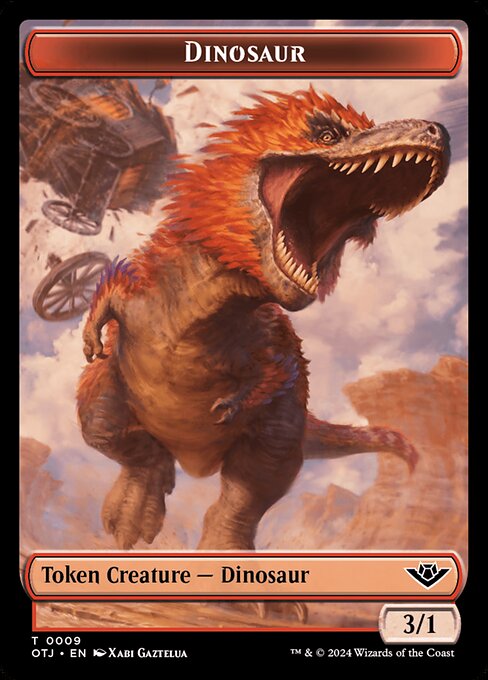 Dinosaur - MOM Japanese Promo Tokens (#5) - Illustrated by Ishikawa Kenta - Magic: The Gathering Card