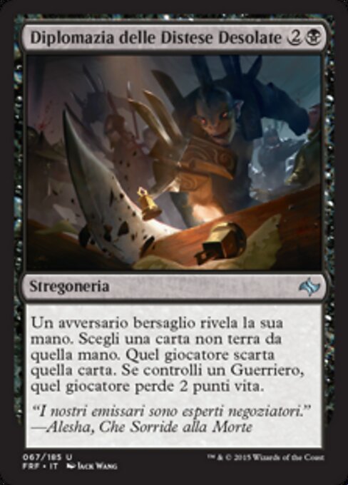 La diplomacia de los yermos (Diplomacy of the Wastes) - Fate Reforged (#67) - Illustrated by Jack Wang - Magic: The Gathering Card
