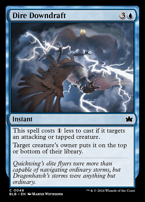 Dire Downdraft - Bloomburrow Magic card