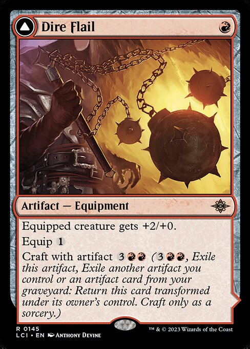 Dire Flail // Dire Blunderbuss - The Lost Caverns of Ixalan Magic card