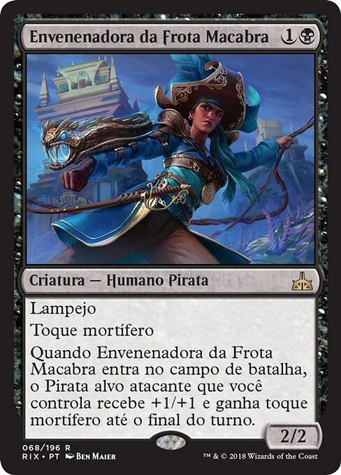 Отравительница Лютой Флотилии (Dire Fleet Poisoner) - Rivals of Ixalan (#68) - Illustrated by Ben Maier - Magic: The Gathering Card