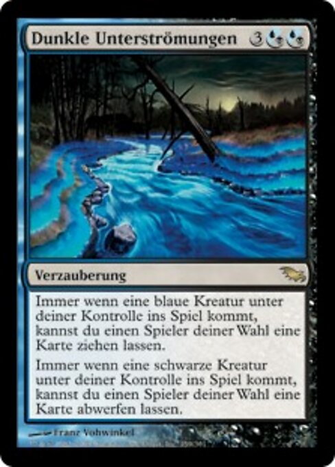 Subcorrentes Medonhas (Dire Undercurrents) - Shadowmoor (#159) - Illustrated by Franz Vohwinkel - Magic: The Gathering Card