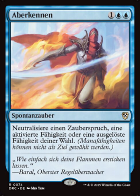 Aberkennen (Disallow) - Aetherdrift Commander (#74) - Illustrated by Min Yum - Magic: The Gathering Card