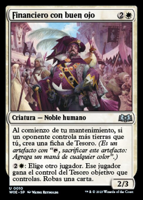 Anspruchsvoller Geldgeber (Discerning Financier) - Wilds of Eldraine (#10) - Illustrated by Wayne Reynolds - Magic: The Gathering Card
