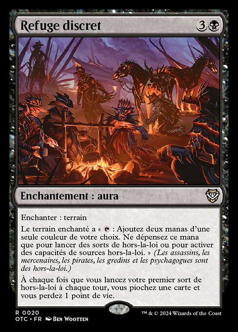 Refuge discret (Discreet Retreat) - Outlaws of Thunder Junction Commander (#20) - Illustrated by Ben Wootten - Magic: The Gathering Card