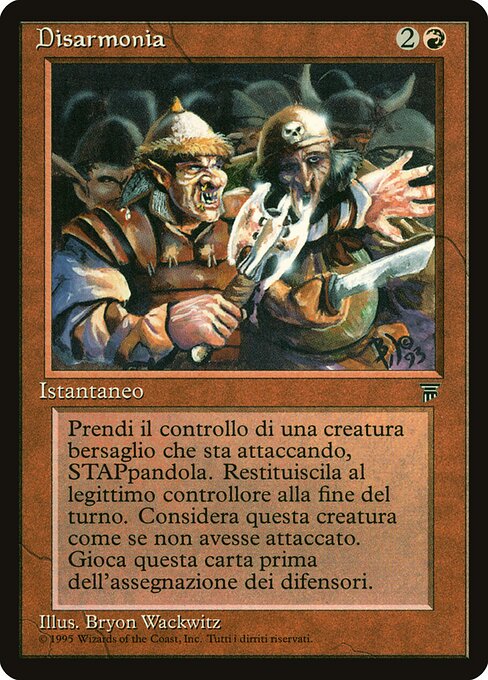 Disarmonia (Disharmony) - Legends (#142) - Illustrated by Bryon Wackwitz - Magic: The Gathering Card