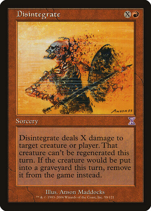 Disintegrate - Time Spiral Timeshifted Magic card