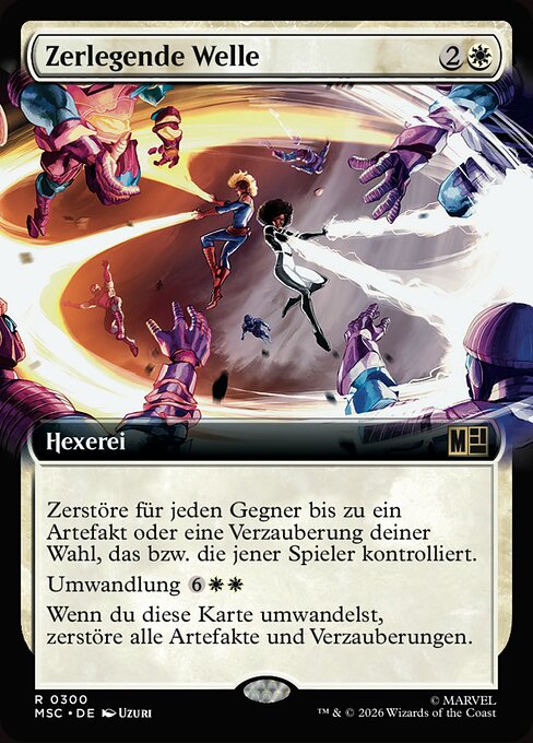 Onda Desmanteladora (Dismantling Wave) - Commander 2020 (#25) - Illustrated by Raoul Vitale - Magic: The Gathering Card