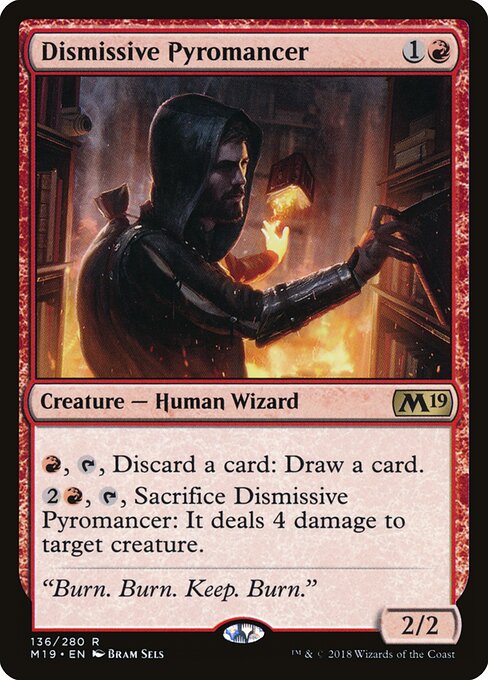 Dismissive Pyromancer - Core Set 2019 Magic card