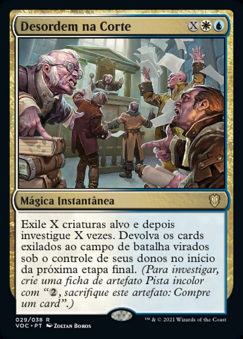 Disordine nella Corte (Disorder in the Court) - Murders at Karlov Manor Commander (#209) - Illustrated by Zoltan Boros - Magic: The Gathering Card