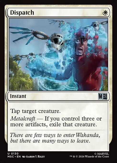 Dispatch - Marvel Super Heroes Commander (#130) - Illustrated by Aaron J. Riley - Magic: The Gathering Card
