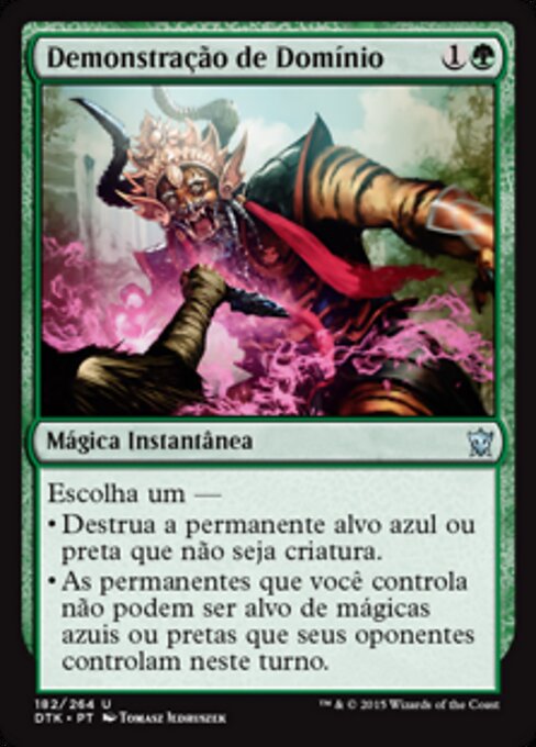 威圧の誇示 (Display of Dominance) - Dragons of Tarkir (#182) - Illustrated by Tomasz Jedruszek - Magic: The Gathering Card