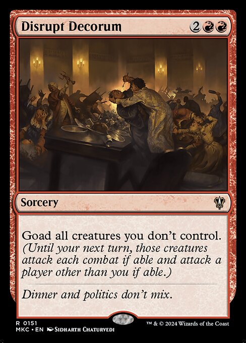 Disrupt Decorum - Murders at Karlov Manor Commander Magic card