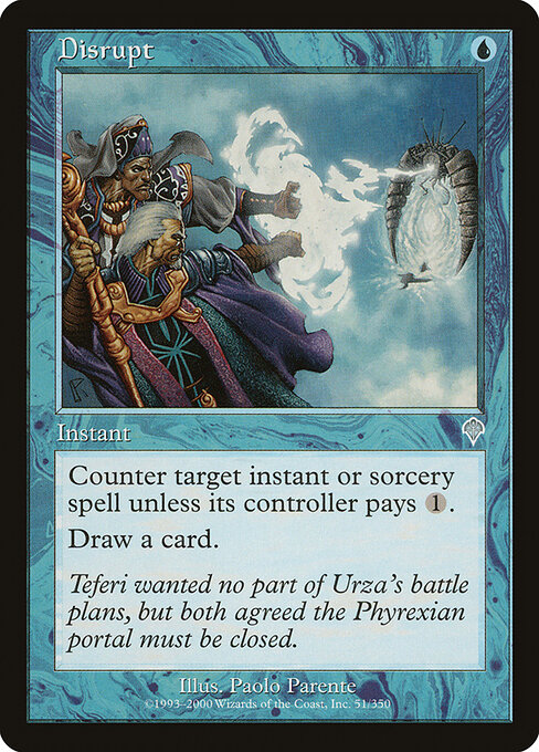 Disrupt - Invasion (#51) - Illustrated by Paolo Parente - Magic: The Gathering Card