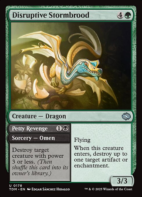 Disruptive Stormbrood // Petty Revenge - Tarkir: Dragonstorm Magic card