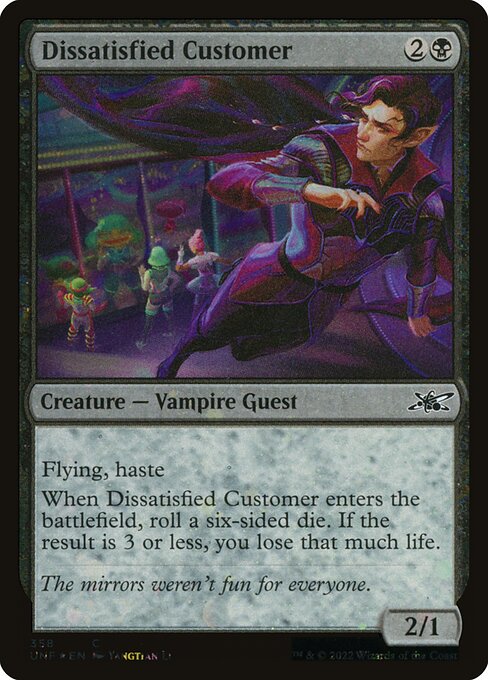 Dissatisfied Customer - Unfinity (#358) - Illustrated by Yangtian Li - Magic: The Gathering Card