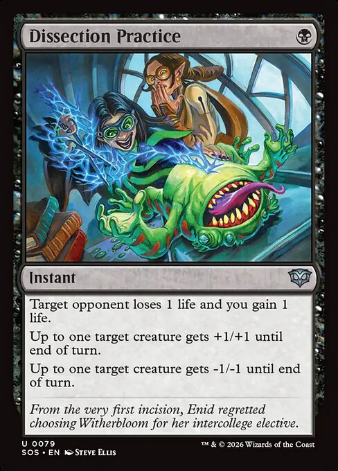 Dissection Practice - Secrets of Strixhaven Magic card