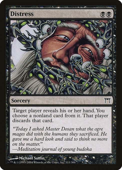 Angoscia (Distress) - Champions of Kamigawa (#111) - Illustrated by Michael Sutfin - Magic: The Gathering Card