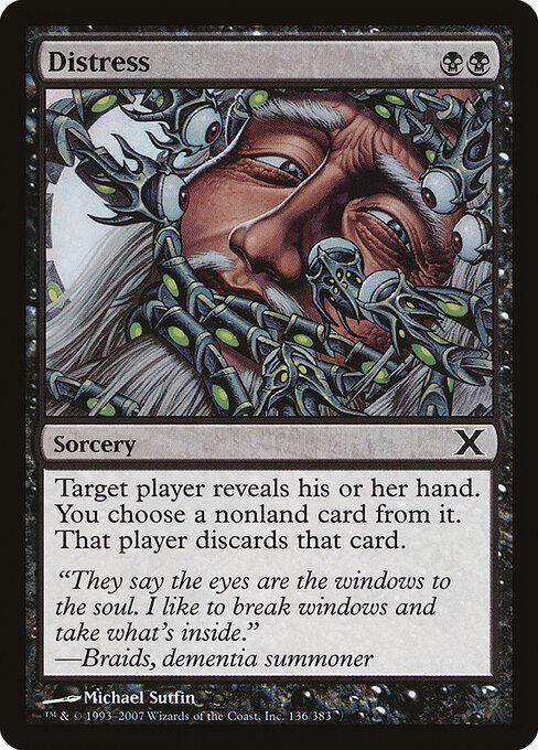 Angoscia (Distress) - Tenth Edition (#136) - Illustrated by Michael Sutfin - Magic: The Gathering Card