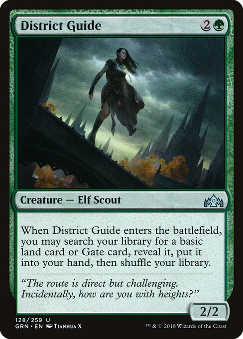 District Guide - Guilds of Ravnica (#128) - Illustrated by Tianhua X - Magic: The Gathering Card
