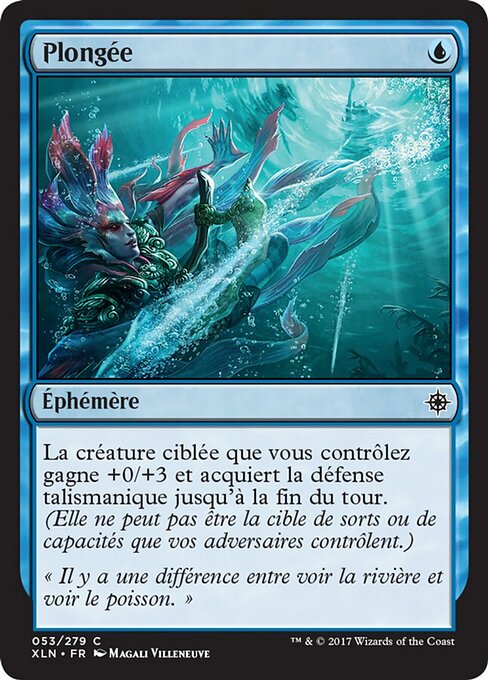 Plongée (Dive Down) - Ixalan (#53) - Illustrated by Magali Villeneuve - Magic: The Gathering Card