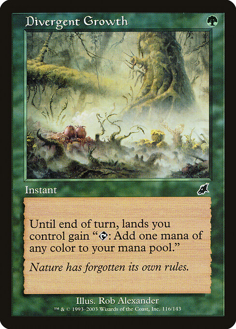 Crescita Divergente (Divergent Growth) - Scourge (#116) - Illustrated by Rob Alexander - Magic: The Gathering Card