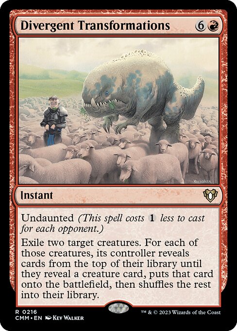 Divergent Transformations - Commander Masters (#216) - Illustrated by Kev Walker - Magic: The Gathering Card