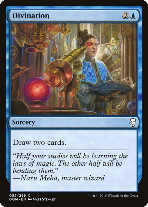 점 (Divination) - Dominaria (#52) - Illustrated by Matt Stewart - Magic: The Gathering Card