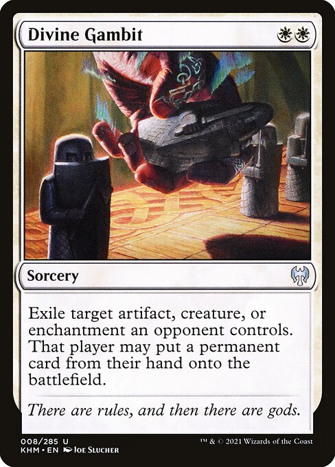 Divine Gambit - Kaldheim (#8) - Illustrated by Joe Slucher - Magic: The Gathering Card