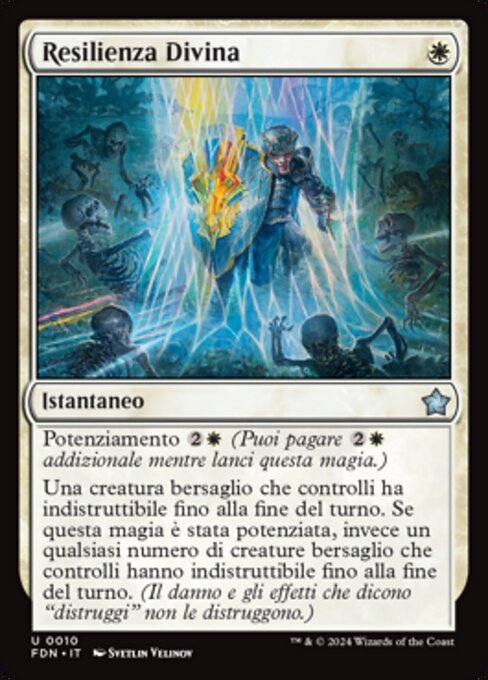 Resilienza Divina (Divine Resilience) - Foundations (#10) - Illustrated by Svetlin Velinov - Magic: The Gathering Card