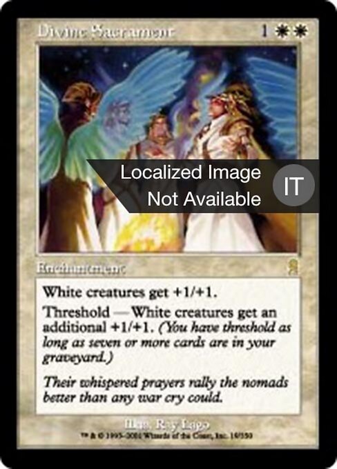 Sacramento divino (Divine Sacrament) - Odyssey (#19) - Illustrated by Ray Lago - Magic: The Gathering Card