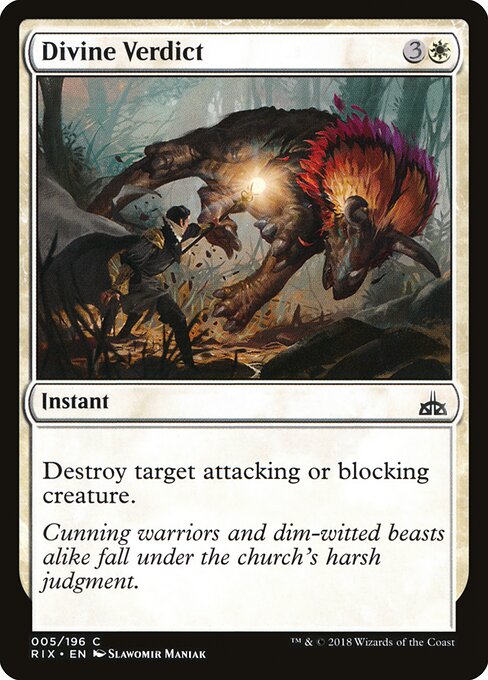 Divine Verdict - Rivals of Ixalan Magic card