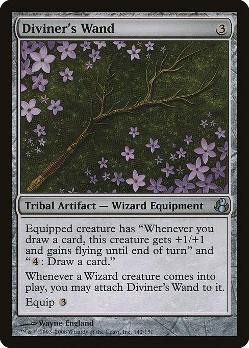Diviner's Wand - Morningtide (#142) - Illustrated by Wayne England - Magic: The Gathering Card