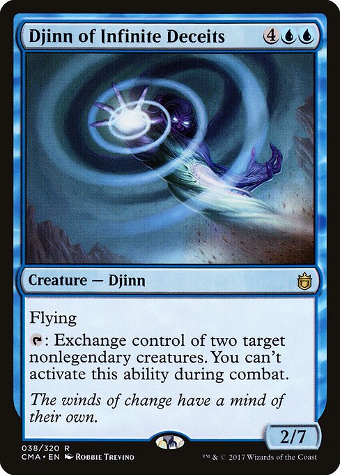 Djinn of Infinite Deceits - Commander Anthology (#38) - Illustrated by Robbie Trevino - Magic: The Gathering Card