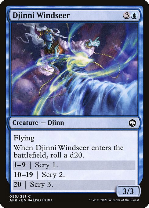 Djinni Windseer - Adventures in the Forgotten Realms Magic card