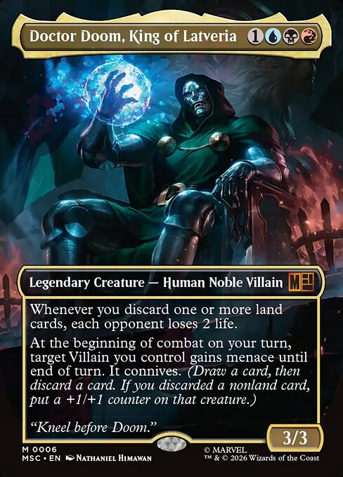 Doctor Doom, King of Latveria - Marvel Super Heroes Commander Magic card