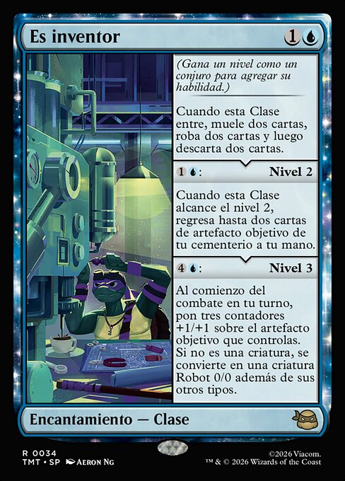Es inventor (Does Machines) - Teenage Mutant Ninja Turtles (#34) - Illustrated by Aeron Ng - Magic: The Gathering Card