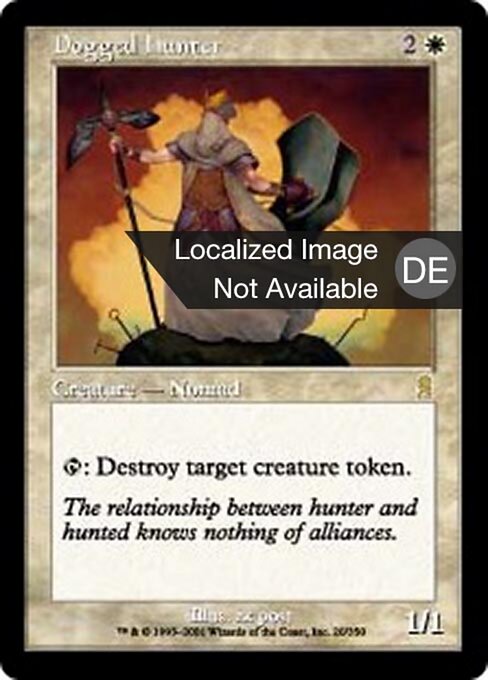 Cacciatore Caparbio (Dogged Hunter) - Odyssey (#20) - Illustrated by rk post - Magic: The Gathering Card
