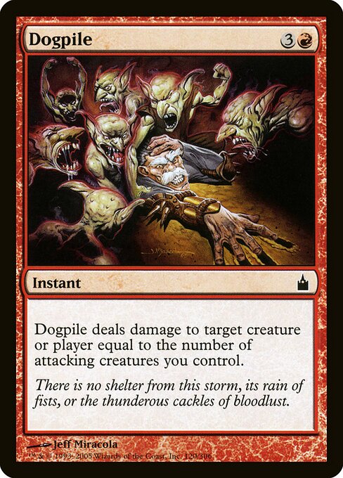Pestaggio (Dogpile) - Ravnica: City of Guilds (#120) - Illustrated by Jeff Miracola - Magic: The Gathering Card