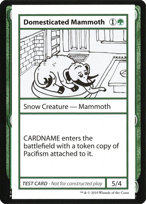 Domesticated Mammoth - Mystery Booster Playtest Cards 2021 (#72) - Illustrated by Jade Granger - Magic: The Gathering Card