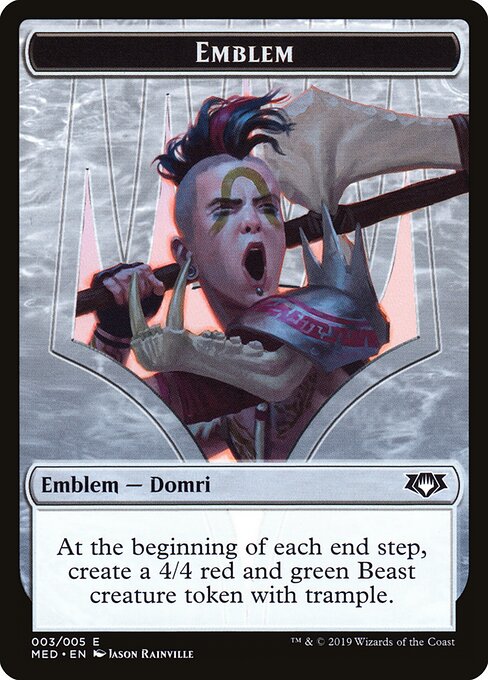 Domri, Chaos Bringer Emblem - Ravnica Allegiance Tokens (#13) - Illustrated by Zack Stella - Magic: The Gathering Card