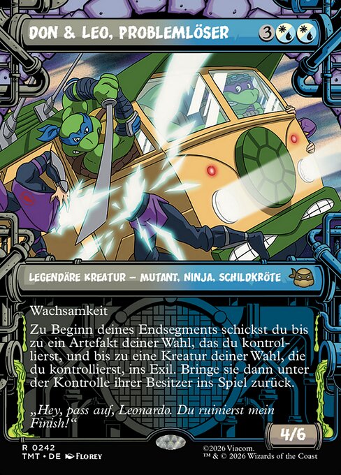 Don & Leo, Problemlöser (Don & Leo, Problem Solvers) - Teenage Mutant Ninja Turtles (#242) - Illustrated by Florey - Magic: The Gathering Card