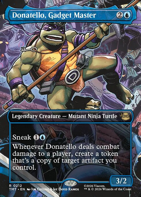 Donatello, Gadget Master - Teenage Mutant Ninja Turtles (#212) - Illustrated by Jim Cheung & Jay David Ramos - Magic: The Gathering Card