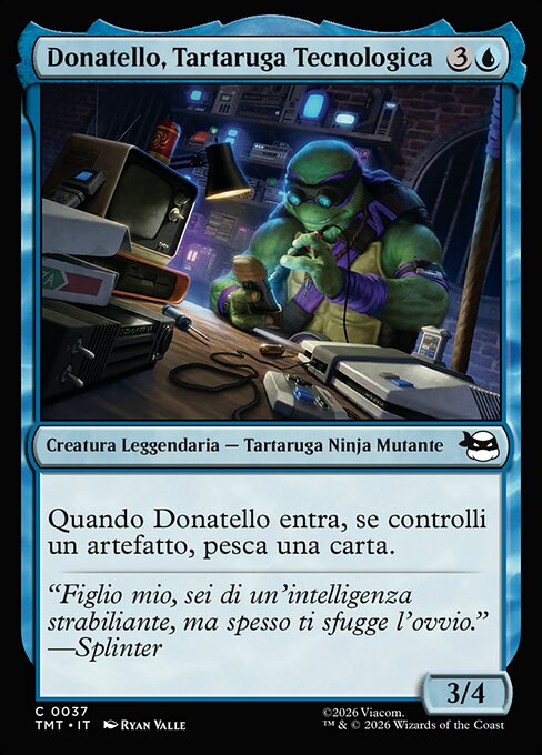 Donatello, Tartaruga Tecnologica (Donatello, Turtle Techie) - Teenage Mutant Ninja Turtles (#37) - Illustrated by Ryan Valle - Magic: The Gathering Card