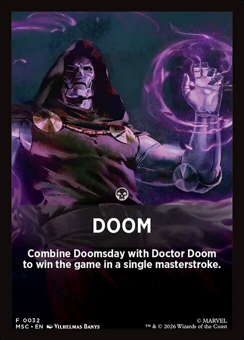 DOOM - Marvel Super Heroes Jumpstart Front Cards (#32) - Illustrated by Vilhelmas Banys - Magic: The Gathering Card