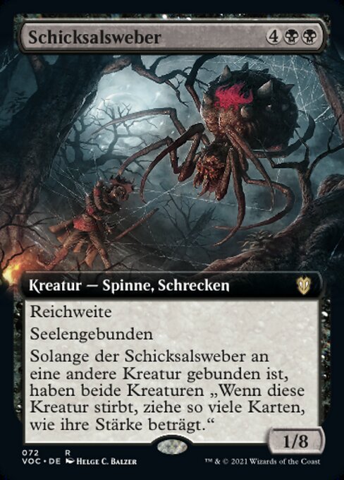 Schicksalsweber (Doom Weaver) - Crimson Vow Commander (#72) - Illustrated by Helge C. Balzer - Magic: The Gathering Card