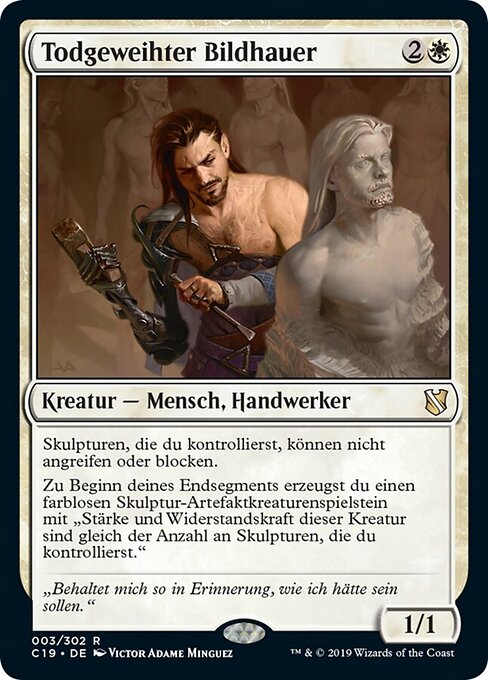 Todgeweihter Bildhauer (Doomed Artisan) - Commander 2019 (#3) - Illustrated by Victor Adame Minguez - Magic: The Gathering Card