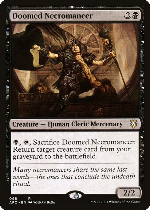 Doomed Necromancer - Forgotten Realms Commander Magic card