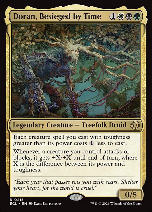 Doran, Besieged by Time - Lorwyn Eclipsed (#215) - Illustrated by Carl Critchlow - Magic: The Gathering Card